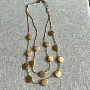 20” Gold Double Strand Dot Necklace